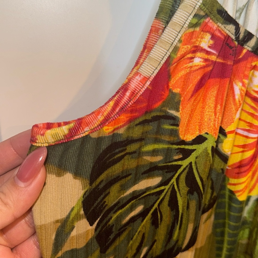 LOVE- Tropical Print Maxi Dress – Size Large - Picture 10 of 11